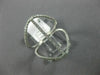 ESTATE LARGE .34CT DIAMOND 18KT WHITE GOLD 3D HANDCRAFTED DOUBLE ROW LOVE RING
