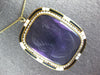 ANTIQUE 100CT AAA HAND ETCHED AMETHYST & PEARL 14KT YELLOW GOLD PENDANT BROOCH