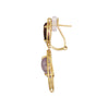 15.91CT AAA MULTI COLOR SAPPHIRE 18K YELLOW GOLD 3D MULTI SHAPE HANGING EARRINGS
