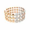 EXTRA LARGE 9.13CT DIAMOND 18KT ROSE GOLD ROUND & BAGUETTE SQUARE CUFF BRACELET