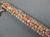 LARGE 24.55CT PINK DIAMOND 18K ROSE GOLD MULTI SHAPE CLUSTER GRADUATING BRACELET