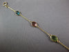 5.07CT AAA MULTI COLOR TOURMALINE 14KT YELLOW GOLD OVAL BY THE YARD FUN BRACELET