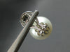 LARGE .60CT DIAMOND & AAA SOUTH SEA PEARL 18K WHITE GOLD SQUARE CLIP ON EARRINGS