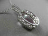ESTATE LARGE 6.27CT DIAMOND & PINK TOPAZ 14KT GOLD 3D OVAL HALO FLOATING PENDANT