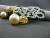ANTIQUE LARGE 2.90CT DIAMOND 18KT W&Y GOLD GOLDEN SOUTH SEA PEARL PIN & PENDANT