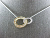 .54CT DIAMOND 14KT 2 TONE GOLD 3D ROUND & BAGUETTE DOUBLE OVAL LOVE KNOT PENDANT