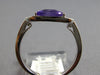 1.04CT DIAMOND & AAA AMETHYST 14KT WHITE GOLD 3D CUSHION & ROUND SEMI MOON RING