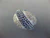 EXTRA LARGE 2.01CT DIAMOND & AAA SAPPHIRE 14KT WHITE GOLD PAVE ANNIVERSARY RING
