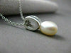 ESTATE .16CT DIAMOND & AAA SOUTH SEA PEARL 18K WHITE GOLD PENDANT W/CHAIN #11447