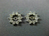 ESTATE .60CT DIAMOND 14KT WHITE GOLD CLASSIC FLOWER STAR EARRING JACKETS #17848