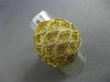 ESTATE LARGE 4.49CT DIAMOND YELLOW SAPPHIRE 18KT YELLOW GOLD MULTI WAVE FUN RING