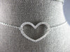 ESTATE .41CT DIAMOND 14KT WHITE GOLD 3D CLASSIC OPEN HEART NECKLACE