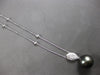 LARGE .37CT DIAMOND & AAA TAHITIAN PEARL 18KT WHITE GOLD MARQUISE LOVE NECKLACE
