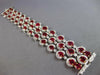EXTRA LARGE 44.60CT DIAMOND & AAA RUBY 18KT 2 TONE GOLD COCKTAIL TENNIS BRACELET