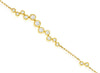 .61CT DIAMOND 14KT YELLOW GOLD 3D ROUND BEZEL ZIG ZAG BY THE YARD FUN BRACELET