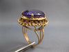 ANTIQUE LARGE 12.6CT AAA AMETHYST 14KT ROSE GOLD 3D OVAL SOLITAIRE RING 27184