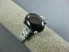 ESTATE LARGE 5.42CT DIAMOND & AAA STAR SAPPHIRE PLATINUM ENGAGEMENT RING #26552