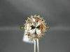 ESTATE LARGE 2.96CT DIAMOND & AAA MORGANITE 14KT ROSE GOLD OVAL ENGAGEMENT RING