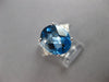 5.24CT DIAMOND & AAA BLUE TOPAZ 14KT WHITE GOLD 3D OVAL & ROUND ENGAGEMENT RING