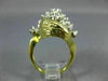 ESTATE EXTRA LARGE 2.06CT DIAMOND 18KT 2 TONE GOLD FLOWER LOVE KNOT RING #26509