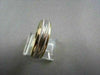 ESTATE WIDE 18KT WHITE & YELLOW GOLD HAND CRAFTED MENS WEDDING ANNIVERSARY RING
