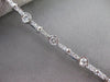 ANTIQUE 1.55CT DIAMOND 14KT WHITE GOLD BEZEL LINK TENNIS BRACELET 7.25 INCH #116