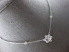 ESTATE LARGE 2.16CT DIAMOND 14K WHITE GOLD 3D FLOWER BY THE YARD NECKLACE #27937