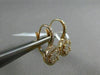 ESTATE .86CT DIAMOND 18K ROSE GOLD 3D CLUSTER CLASSIC LEVERBACK HANGING EARRINGS