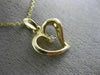 ESTATE .03CT DIAMOND 14KT YELLOW GOLD CLASSIC SOLITAIRE OPEN HEART PENDANT 21719