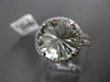 ESTATE LARGE 4.95CT DIAMOND & AAA GREEN AMETHYST 14K WHITE GOLD DOUBLE BAND RING