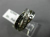 ESTATE WIDE .64CT BLACK & WHITE DIAMONDS 14KT WHITE GOLD INFINITY LOVE RING #860
