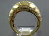 ESTATE LARGE 1.03CT DIAMOND 14KT YELLOW GOLD MULTI FLOWER MATTE & SHINY FUN RING