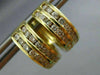 ESTATE 1.0CT DIAMOND 2 ROW HUGGIE 14KT YELLOW GOLD EARRINGS BEAUTIFUL!! #5246