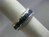 WIDE 5.51CT DIAMOND & AAA SAPPHIRE 14KT WHITE GOLD 3D ETERNITY ANNIVERSARY RING