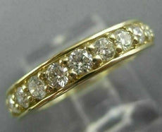 .77CT DIAMOND 14KT YELLOW GOLD 3D CLASSIC SEMI ETERNITY WEDDING ANNIVERSARY RING