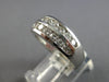 WIDE 1.25CT DIAMOND 14KT WHITE GOLD ROUND CHANNEL 2 ROW WEDDING ANNIVERSARY RING