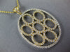 ESTATE LARGE 2.13CT DIAMOND 18KT 2 TONE GOLD 3D MULTI OVAL FLOWER LOVE PENDANT