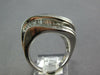 ESTATE EXTRA LARGE 3.65CT DIAMOND 18K WHITE GOLD ROUND & BAGUETTE SWIRL FUN RING