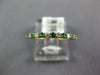 .46CT DIAMOND & AAA EMERALD 14KT YELLOW GOLD 2MM SEMI ETERNITY ANNIVERSARY RING
