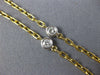 LARGE 4.32CT WHITE & PINK DIAMOND 18K TRI COLOR GOLD FLOWER BY THE YARD NECKLACE