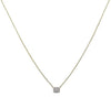 .33CT DIAMOND 18KT YELLOW GOLD ROUND & BAGUETTE SQUARE RECTANGULAR LOVE NECKLACE