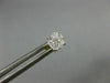 ESTATE .25CT DIAMOND 14KT 2 TONE GOLD ROUND SOLITAIRE HALO CLUSTER STUD EARRINGS