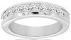 LARGE 1.50CT DIAMOND 14K WHITE GOLD 3D PRINCESS CHANNEL INVISIBLE WEDDING RING