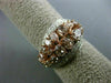 ESTATE LARGE 3.08CT DIAMOND 18KT WHITE & ROSE GOLD WAVE WEDDING ANNIVERSARY RING