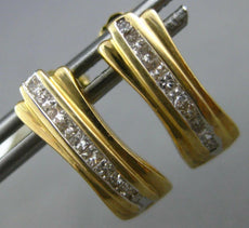 ESTATE .30CT DIAMOND 14KT YELLOW GOLD CLASSIC PRINCESS UMBRELLA HANGING EARRINGS