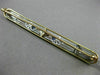 ANTIQUE LARGE .22CT OLD MINE DIAMOND & SAPPHIRE 14KT 2 TONE GOLD FILIGREE BROOCH