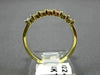 ESTATE .50CT DIAMOND 14K YELLOW GOLD 7 STONE OPEN CHANNEL ANNIVERSARY RING 22467