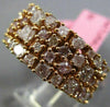 ESTATE WIDE 5.32CT PINK DIAMOND 18K ROSE GOLD MULTI ROW WEDDING ANNIVERSARY RING