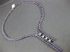 LARGE 53CT DIAMOND AAA AMETHYST 18KT WHITE GOLD PRINCESS & ROUND LARIAT NECKLACE