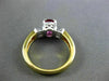 ESTATE 1.40CT DIAMOND & RUBALITE 18K 2 TONE GOLD FILIGREE ENGAGEMENT RING #27254